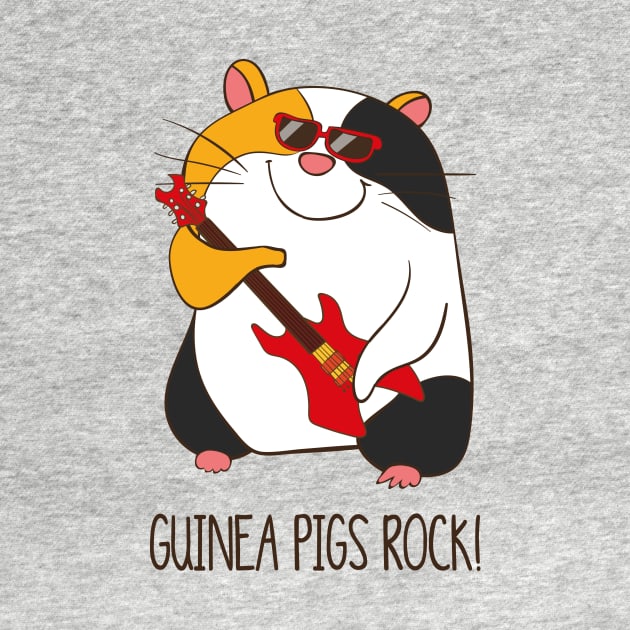 Guinea Pigs Rock, Funny Cute Pet Guinea Pig by Dreamy Panda Designs